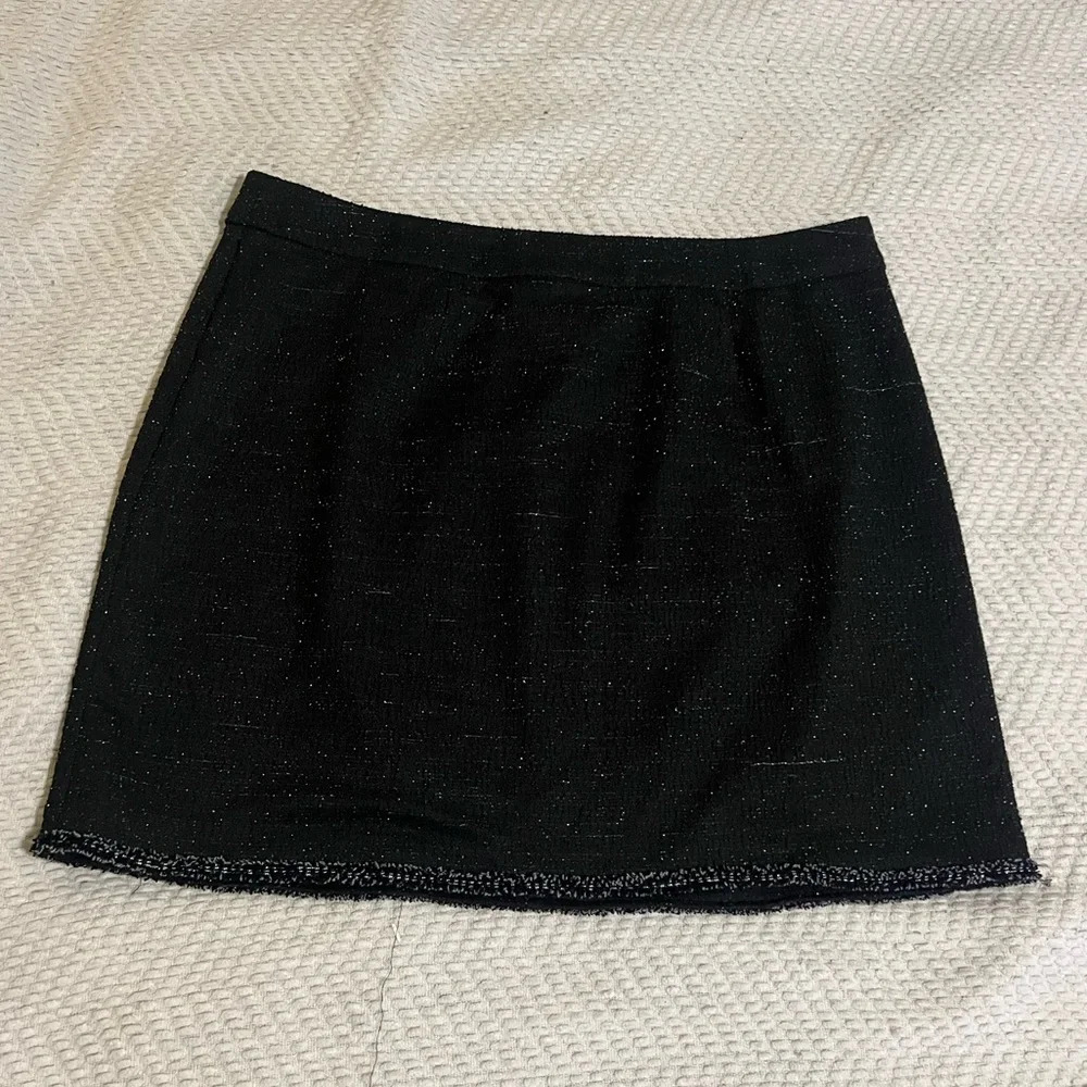 🖤New Lane Bryant Knit Tweed Metallic Thread Mini Skirt🖤 - Picture 3 of 8